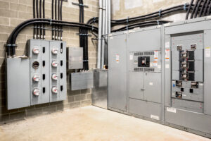 Electrical room of commercial building.